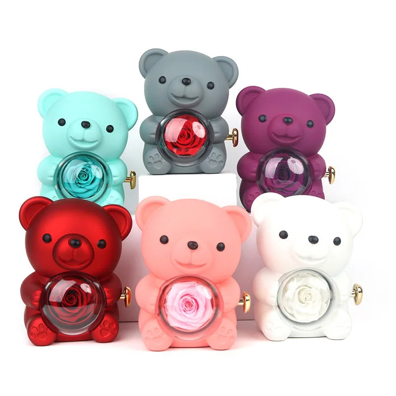 Ours avec rose éternelle