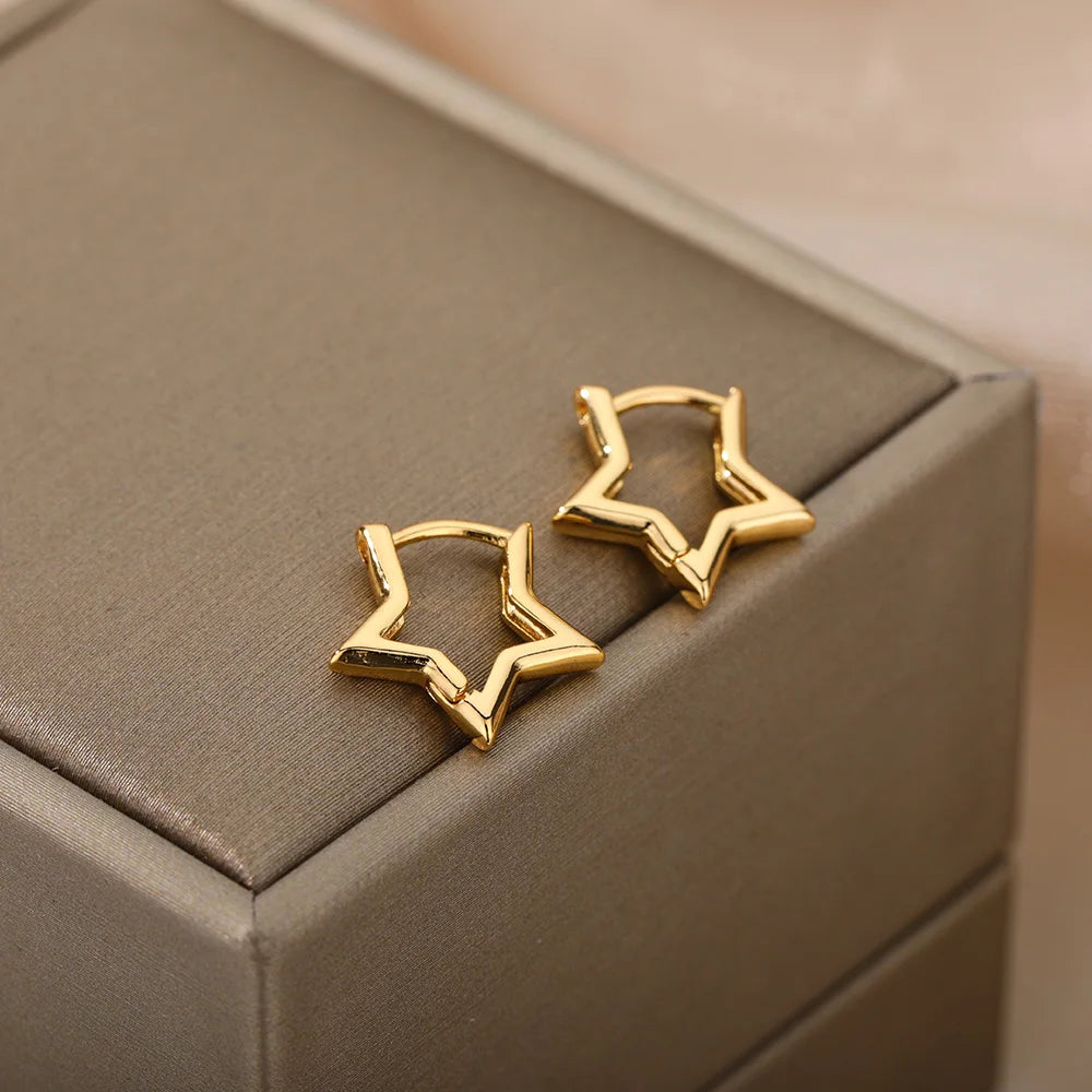 Boucles d’oreilles Nina – Créoles cœur