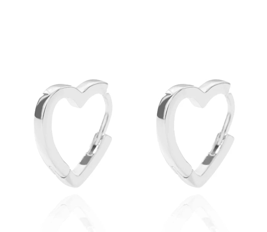 Boucles d’oreilles Nina – Créoles cœur