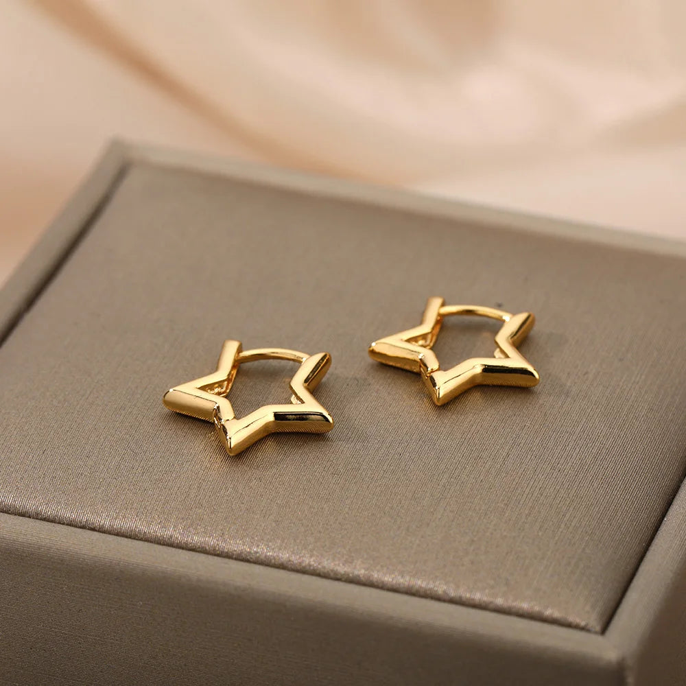 Boucles d’oreilles Nina – Créoles cœur