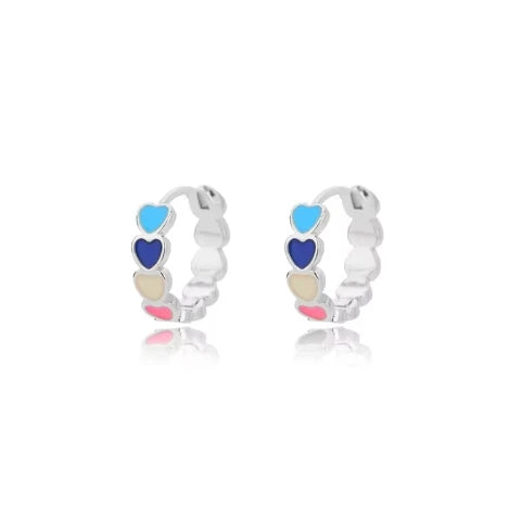 Boucles d’oreilles Nina – Créoles cœur