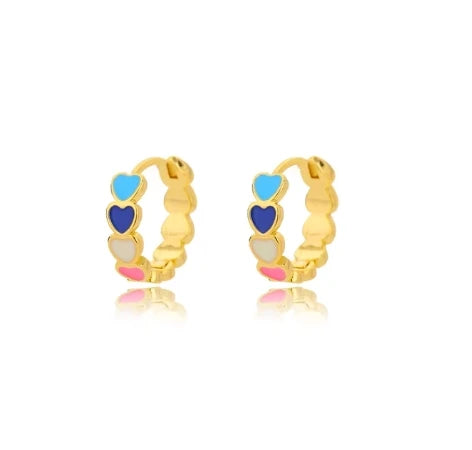 Boucles d’oreilles Nina – Créoles cœur