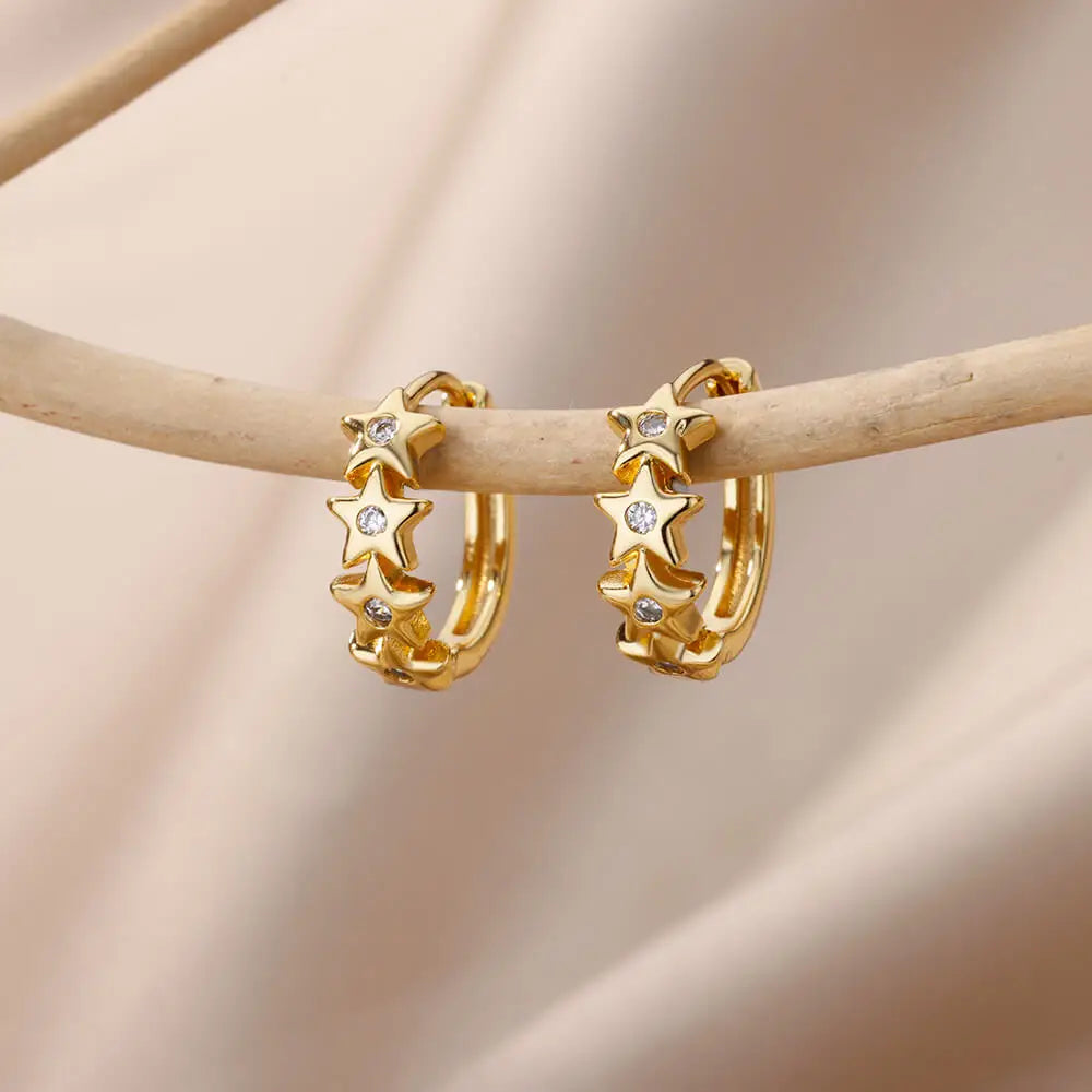 Boucles d’oreilles Nina – Créoles cœur